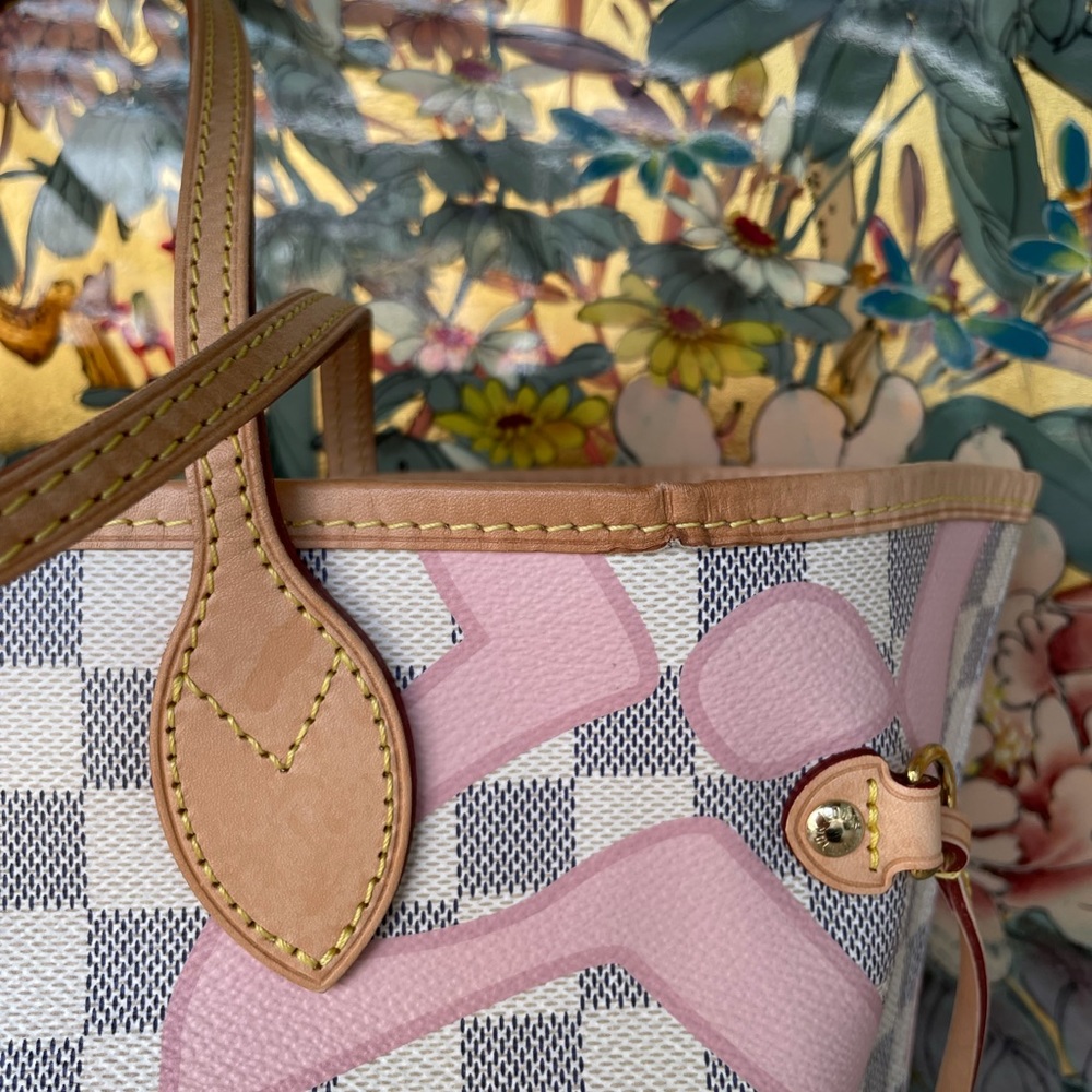 π Louis Vuitton Neverfull Damier Azure Tahitienne Ltd Edition RARE - Picture 9 of 17
